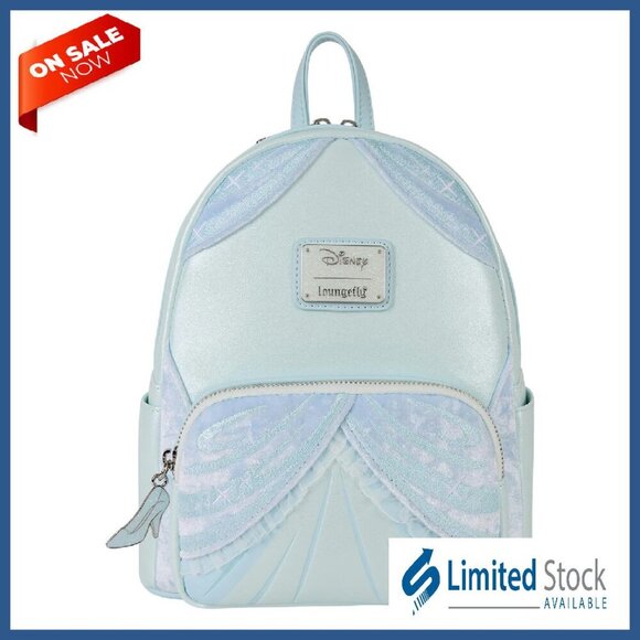 Shimmer Mini Backpack with Tulle Straps, Faux Leather, 9x10  display picture 3